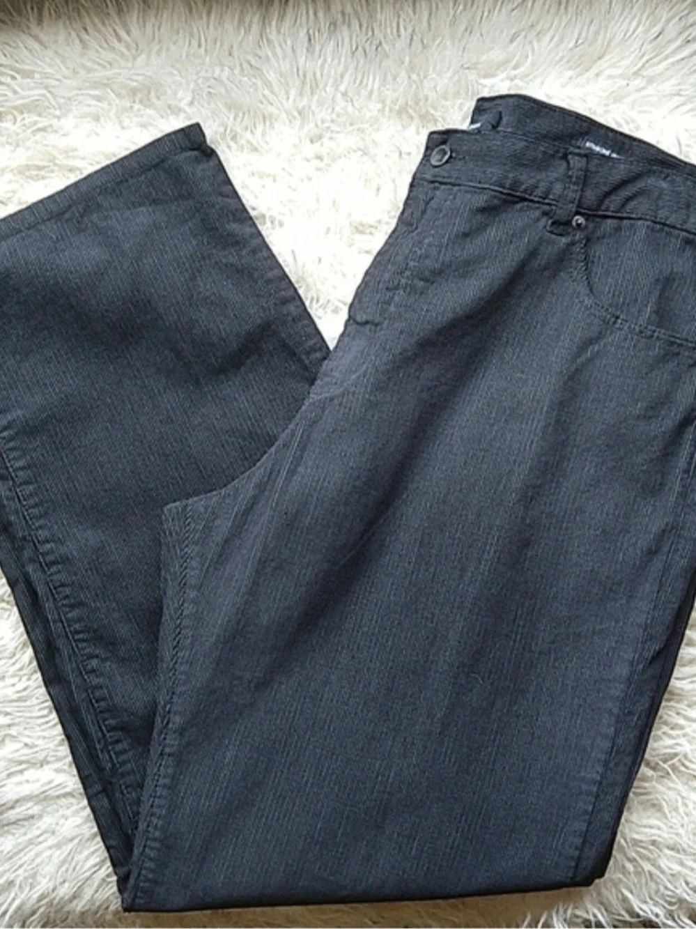 Calvin Klein Jeans Black Corduroy Straight Leg Pants – Men's 40x32